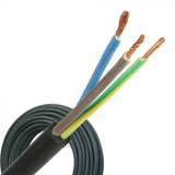Kabel rubber 3G4mm² halogeenvrij zwart per meter - Ecowatts.be