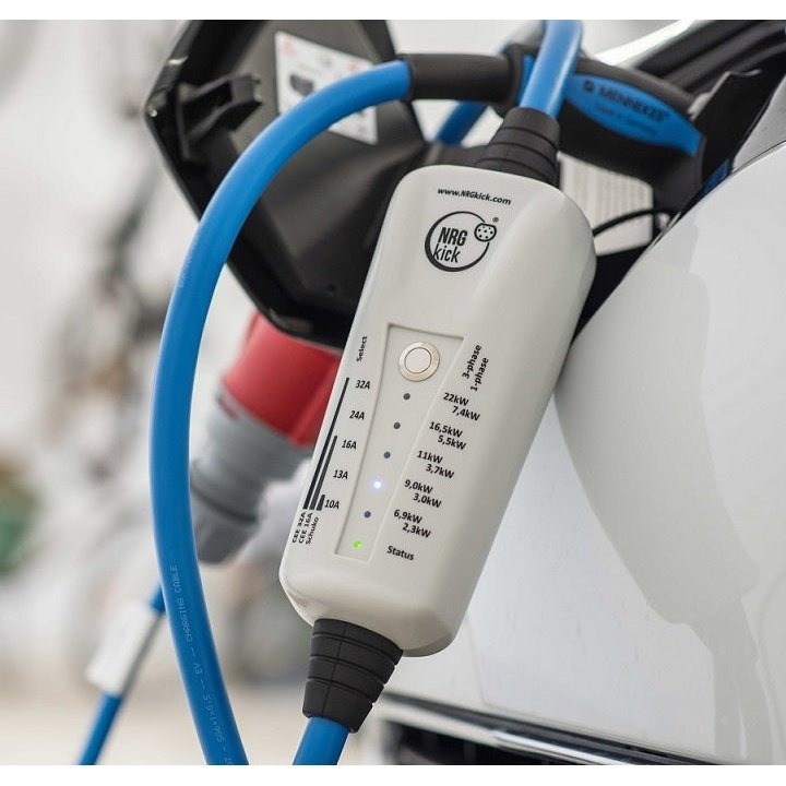 NRGKick mobiele lader , 32A, Wi - Fi, Bluetooth, lengte 7,5m met SIM 2 jaar - Ecowatts.be