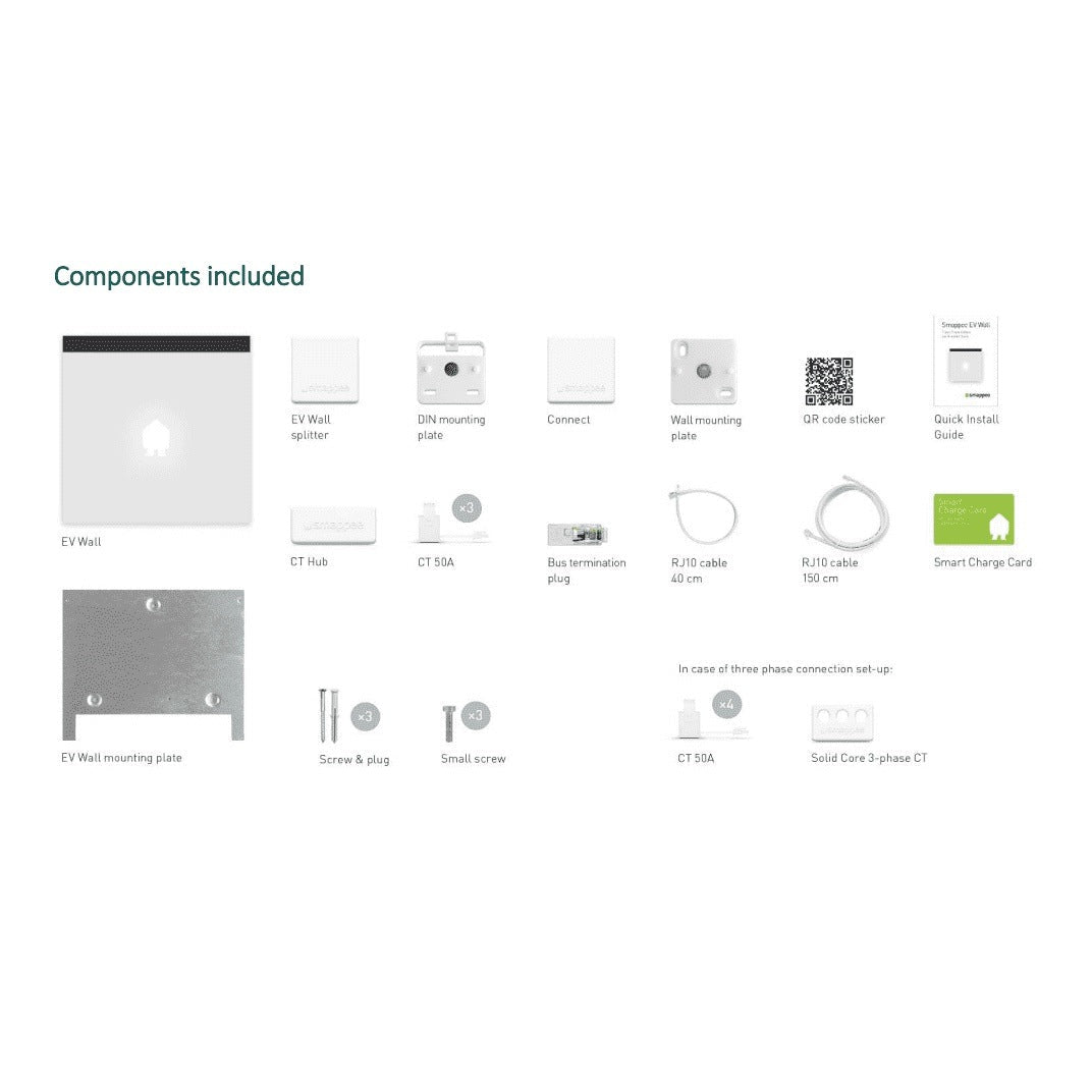 Smappee EV Wall Home 22kW socket - wit - oud model - Ecowatts.be