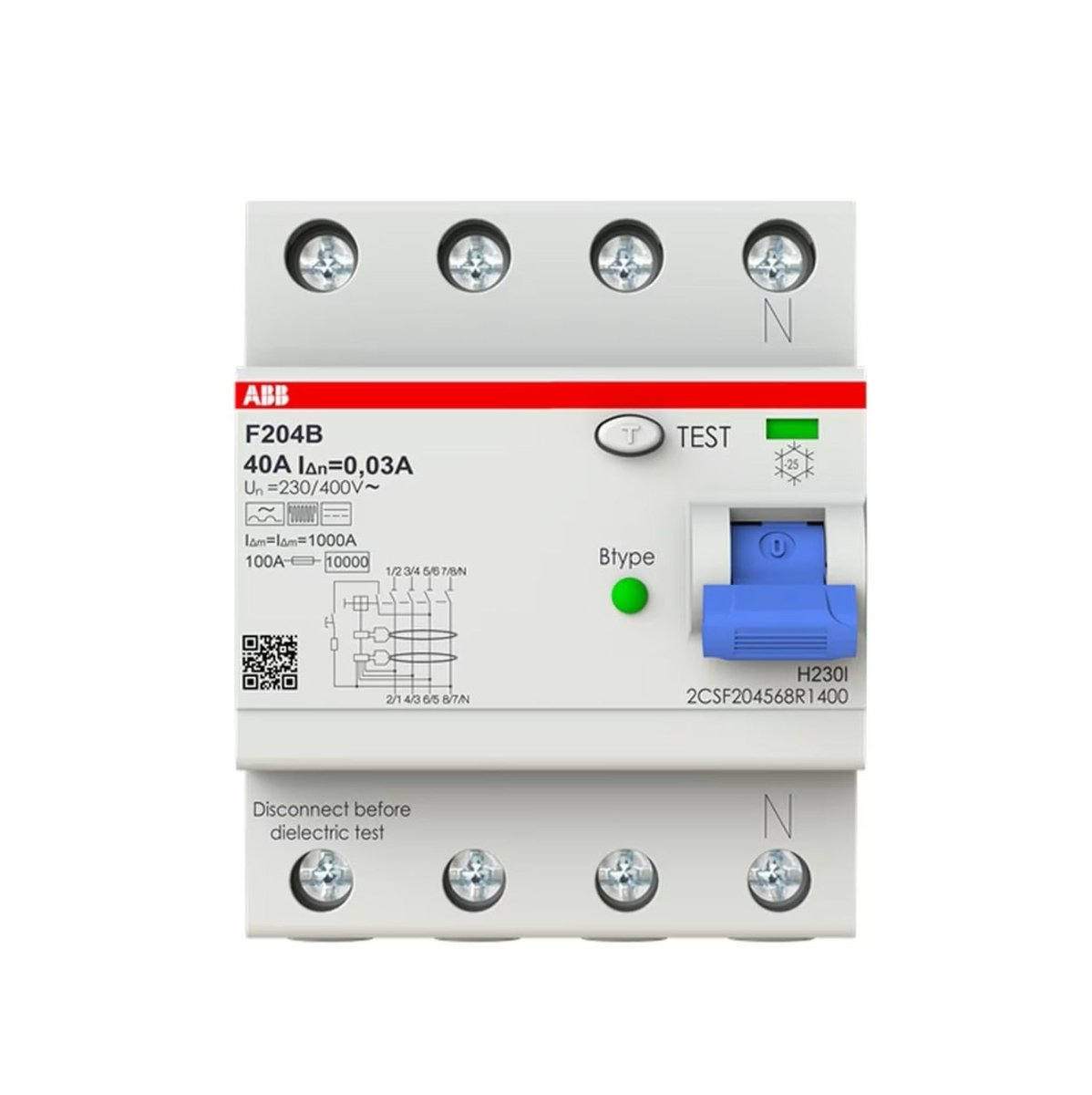 ABB differentieelschakelaar VY 4P 30mA Type A - Ecowatts.be