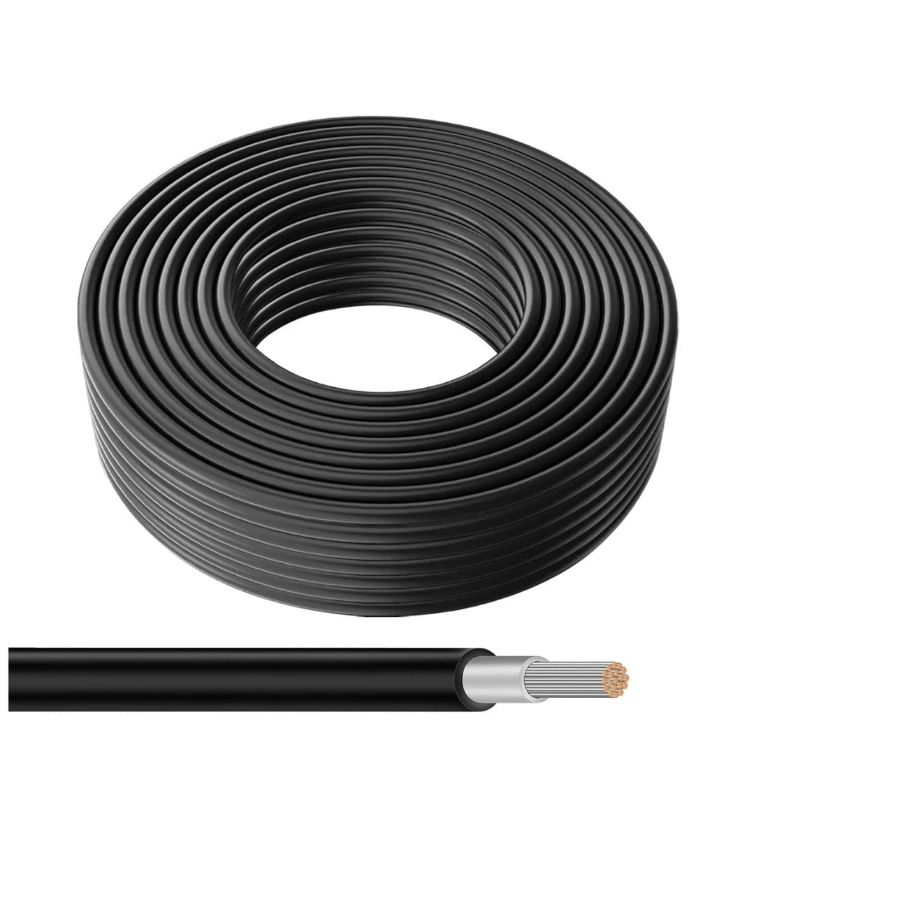 Solarkabel Cca zwart 6mm² rol 100m