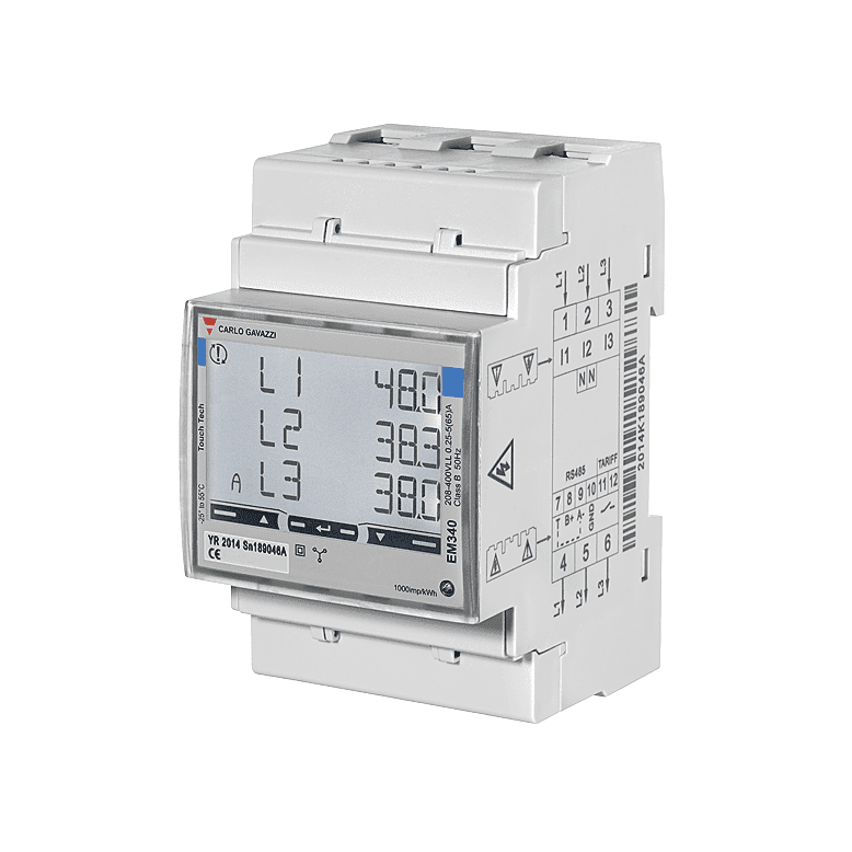 Carlo Gavazzi EM340DINAV23XO1PFA energiemeter - Ecowatts.be