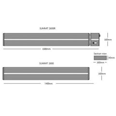 Herschel Summit R 2600W White met afstandsbediening - Ecowatts.be
