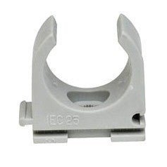 PVC buis opbouw veerklem 20mm M6: zwart, wit of grijs - Ecowatts.be