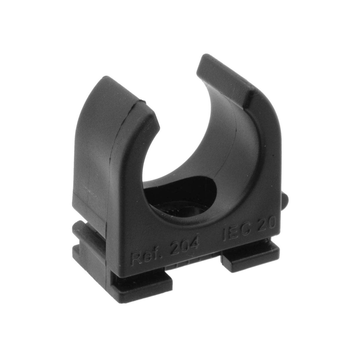 PVC buis opbouw veerklem 20mm M6: zwart, wit of grijs - Ecowatts.be