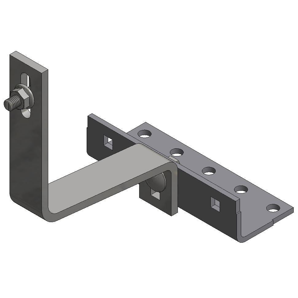 RVS Strongline dakhaak - 3x adjustable + hamerkopbout + kraagkartelmoer - Ecowatts.be