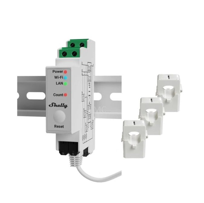Shelly Pro 3EM 120A energiemeter