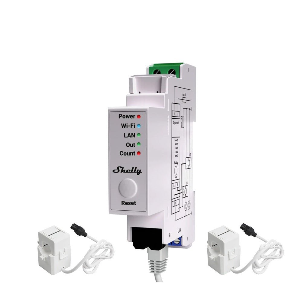 Shelly Pro EM - 50 energiemeter incl. 2 CT's - Ecowatts.be