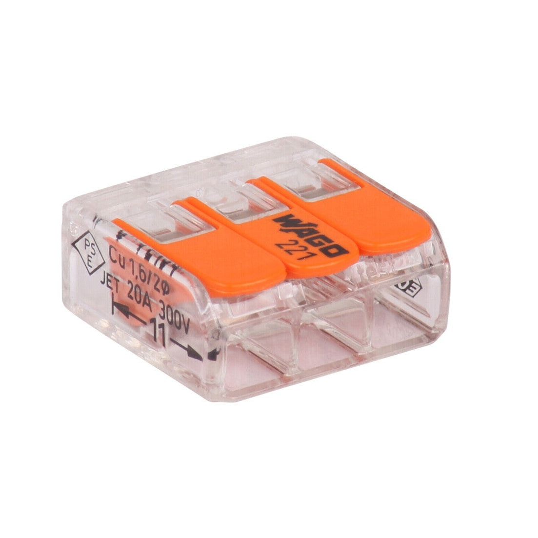 WAGO universal clamp for all types of conductors 3 x 0.2-4mm² - 50 pieces