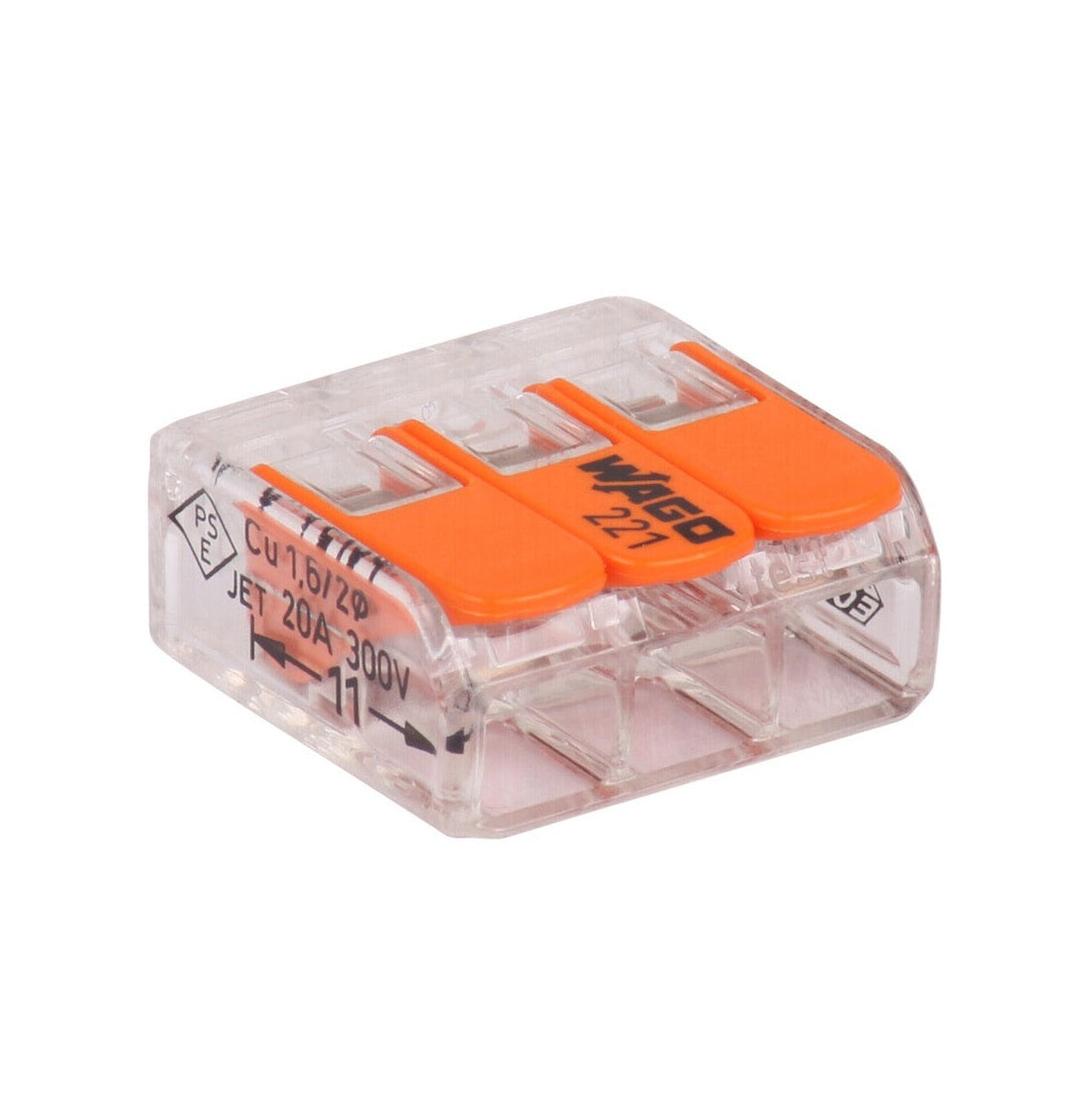 WAGO universal clamp for all types of conductors 3 x 0.5-6mm² - 30 pieces