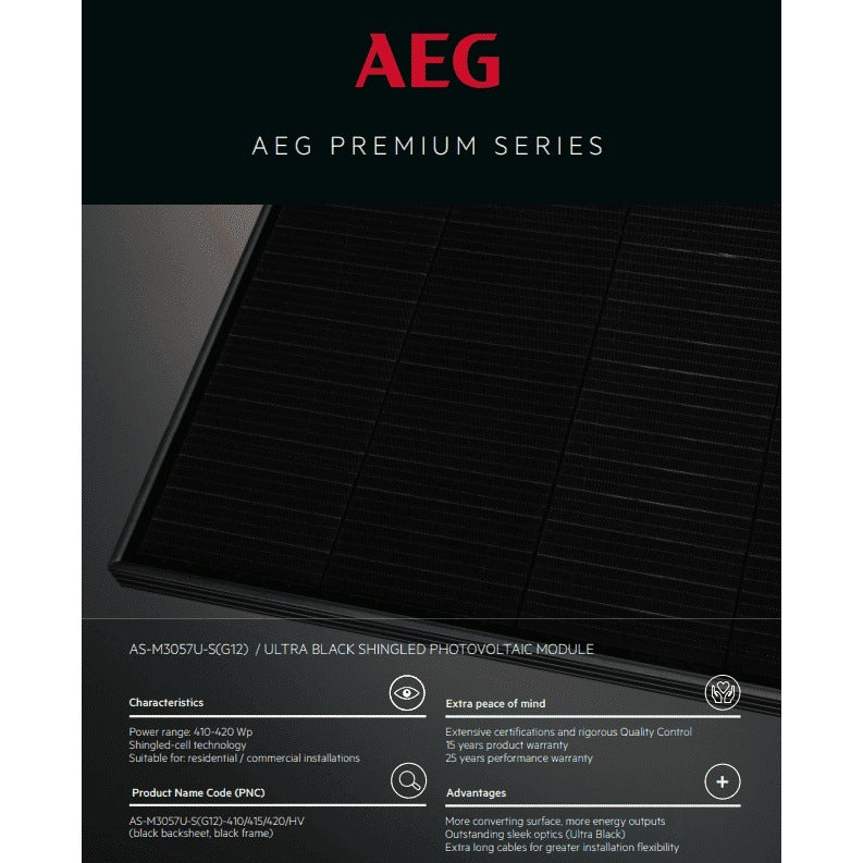 AEG 410WP Shingled Mono Full Black AS-M3057U-S G12