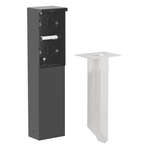 Niko tuinpaal met grondpin voor twee Niko Hydro functies, zwart - Ecowatts.be